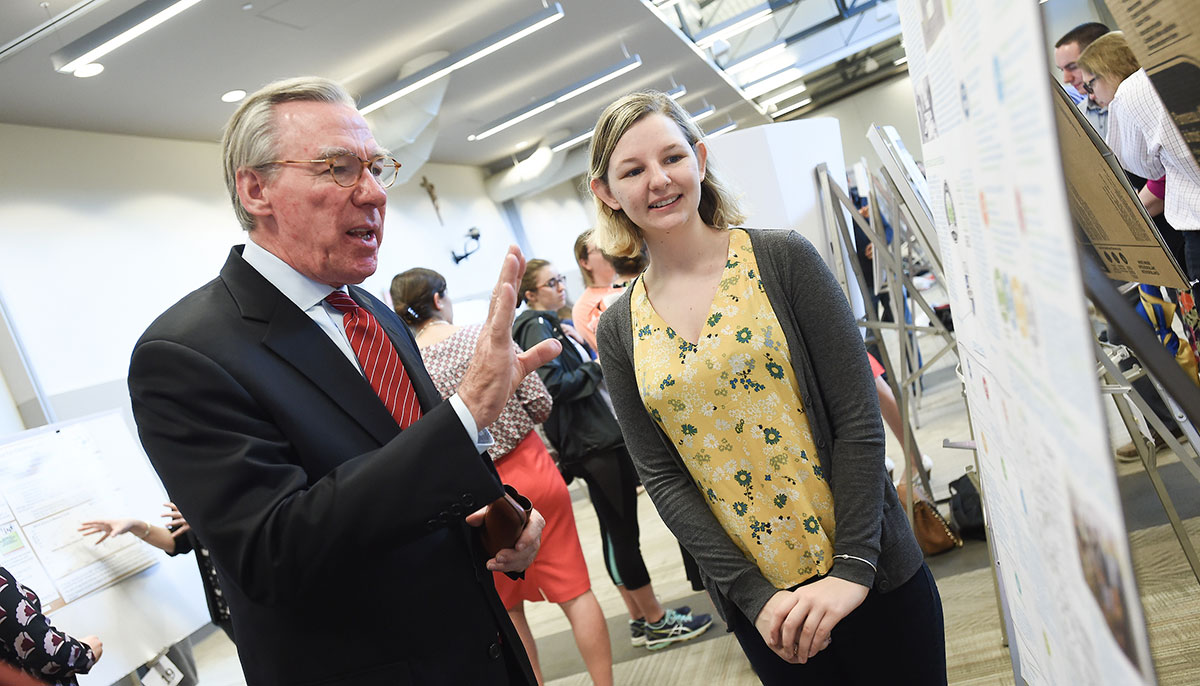 President Garvey at Research Day